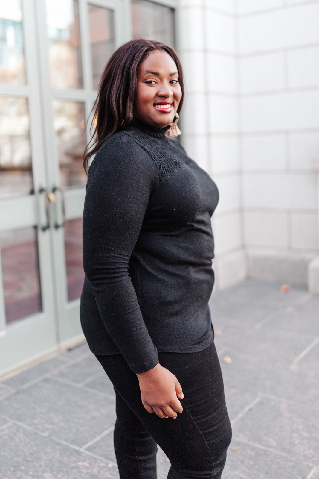 Stylin Girl Turtleneck in Black