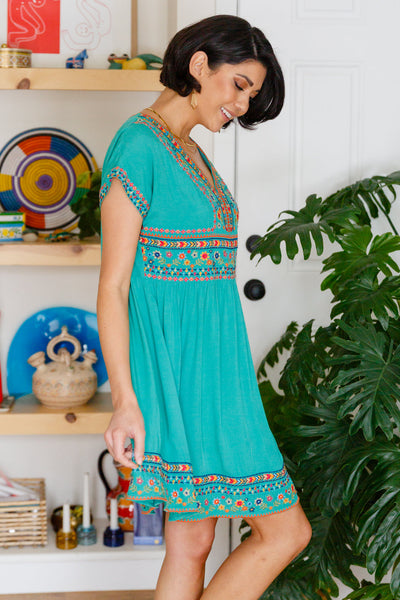 Sunrise In Morocco Embroidered Dress