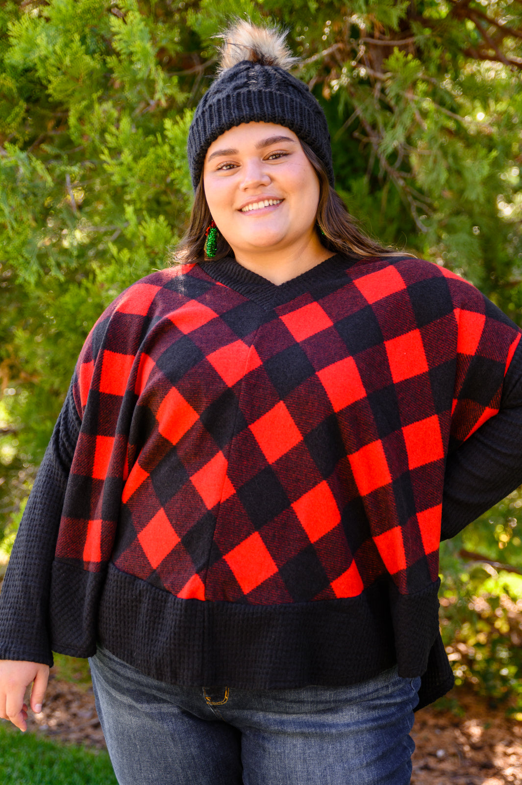 Warm Me Up Buffalo Plaid Top