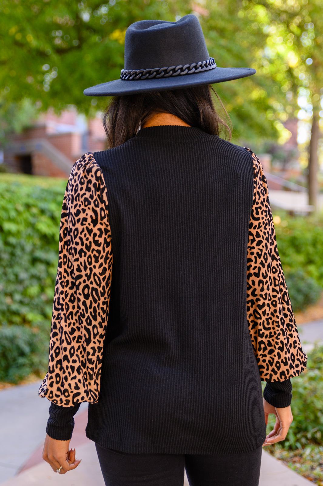 We Have History Animal Print Ribbed Top