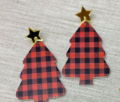 PREORDER: Christmas Tree Dangle Earrings in Three Colors
