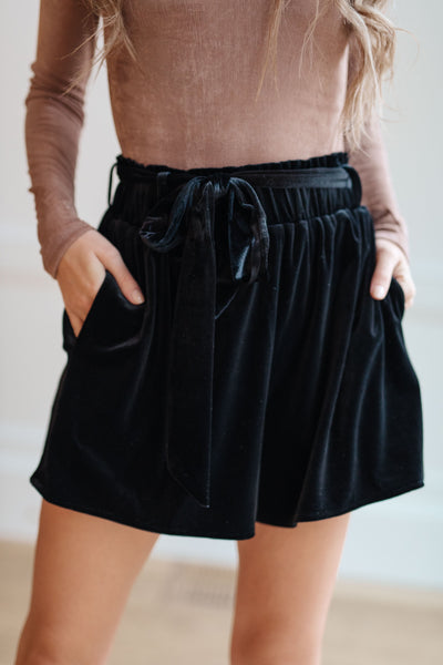 Wrapped in Velvet Shorts