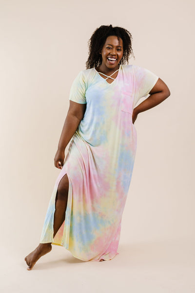 Crossing Over Tie Dye Maxi