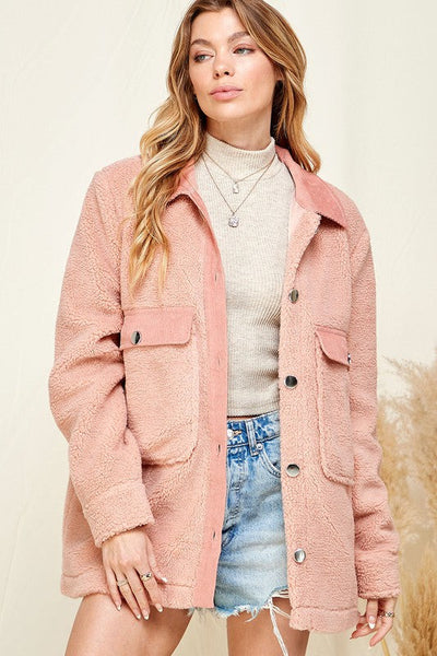 PREORDER: Vail Sherpa Jacket in Pink