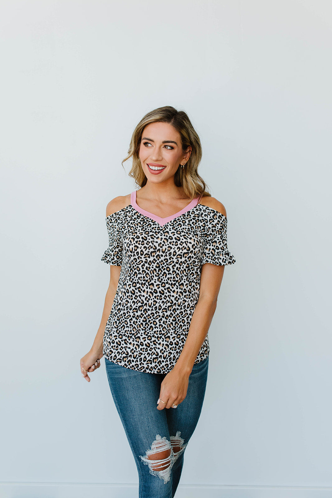 Kitty Cat Cold Shoulder Top