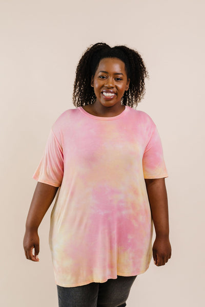 Orange Sherbet Tie Dye Top