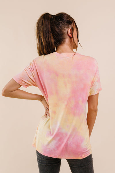 Orange Sherbet Tie Dye Top